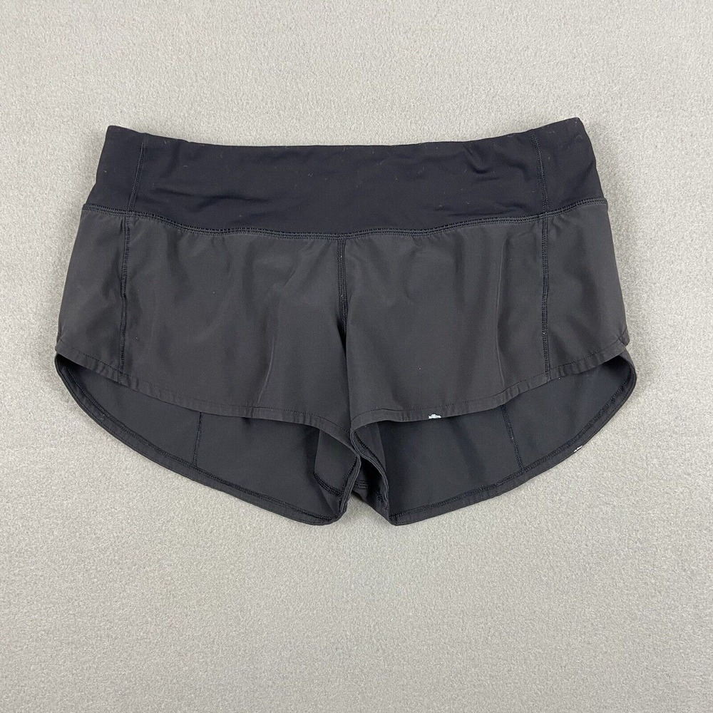 Lululemon Speed Up Short *2.5" Black Size 6 W7AJBR PAINT STAINS‎